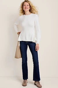 May Peplum Pullover Sweater