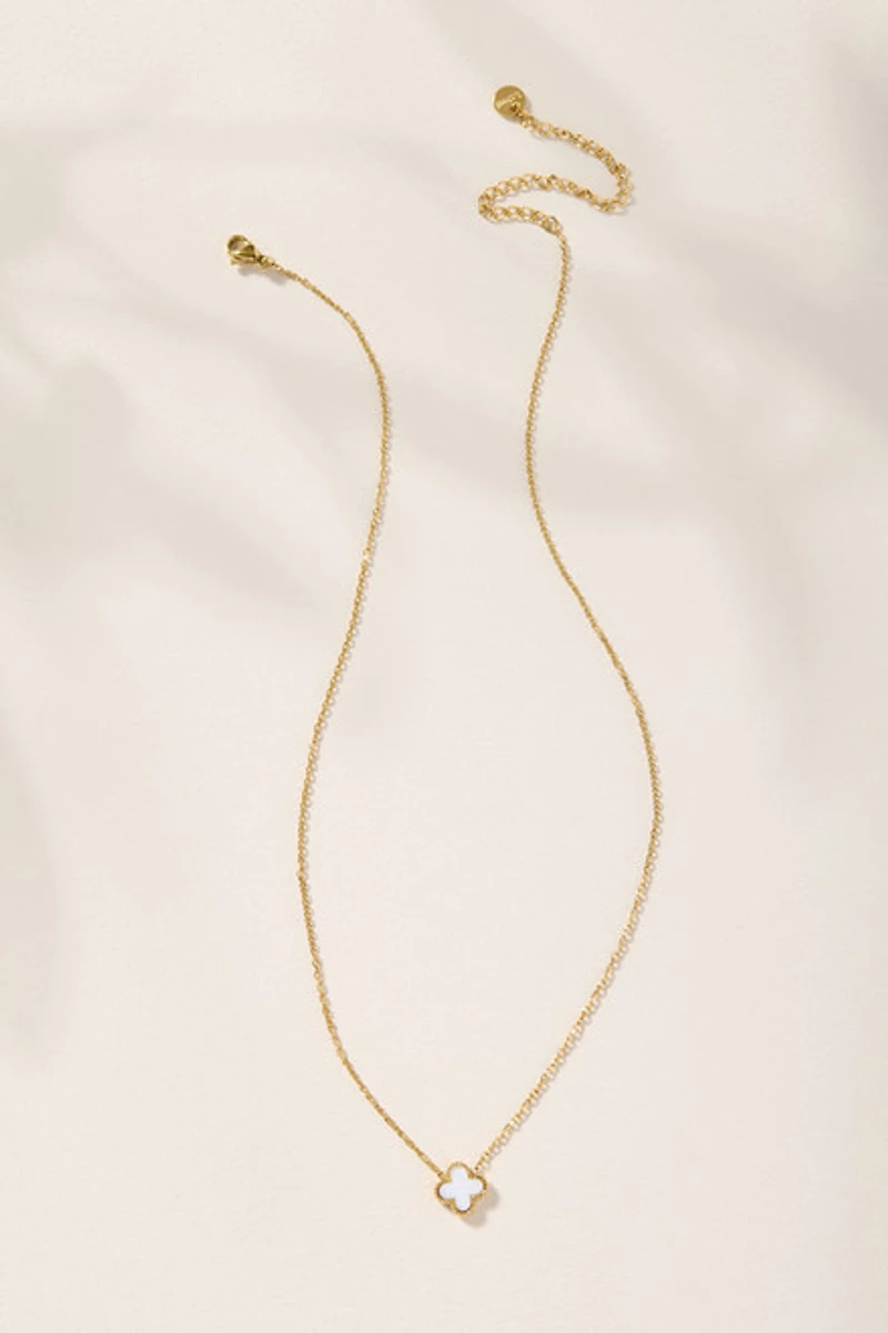 Una Stainless Steel Clover Pendant Necklace