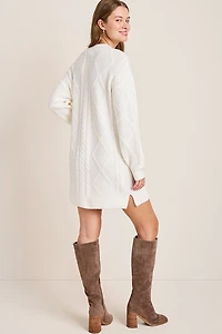 Julianne Cable Knit Sweater Mini Dress