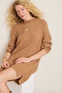 Julianne Cable Knit Sweater Mini Dress