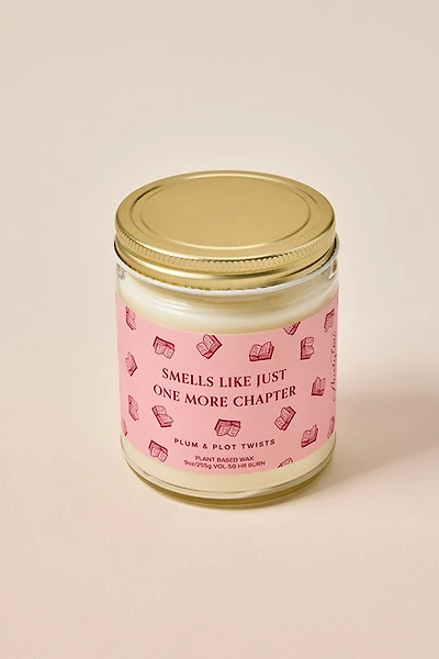 One More Chapter Plum Scented Candle Jar 9oz