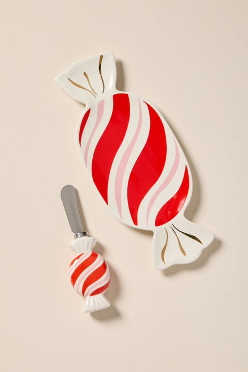 Peppermint Platter With Spreader