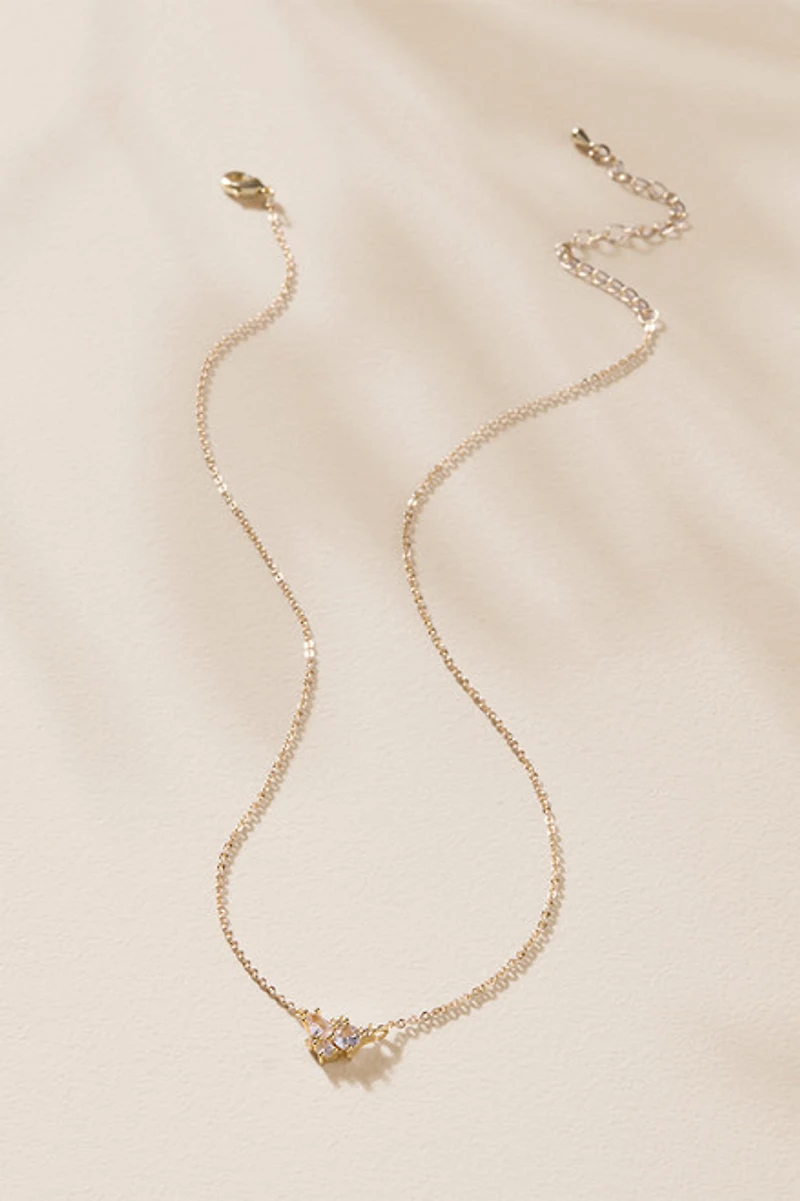 Meghan Crystal Cluster Pendant Necklace