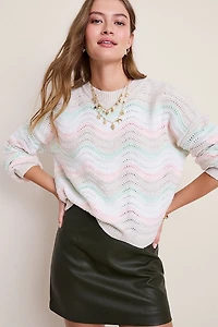 Sabrina Pastel Wave Stripe Sweater