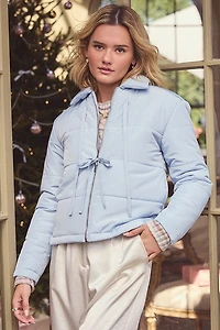 Avery Tie Front Puffer Jacket