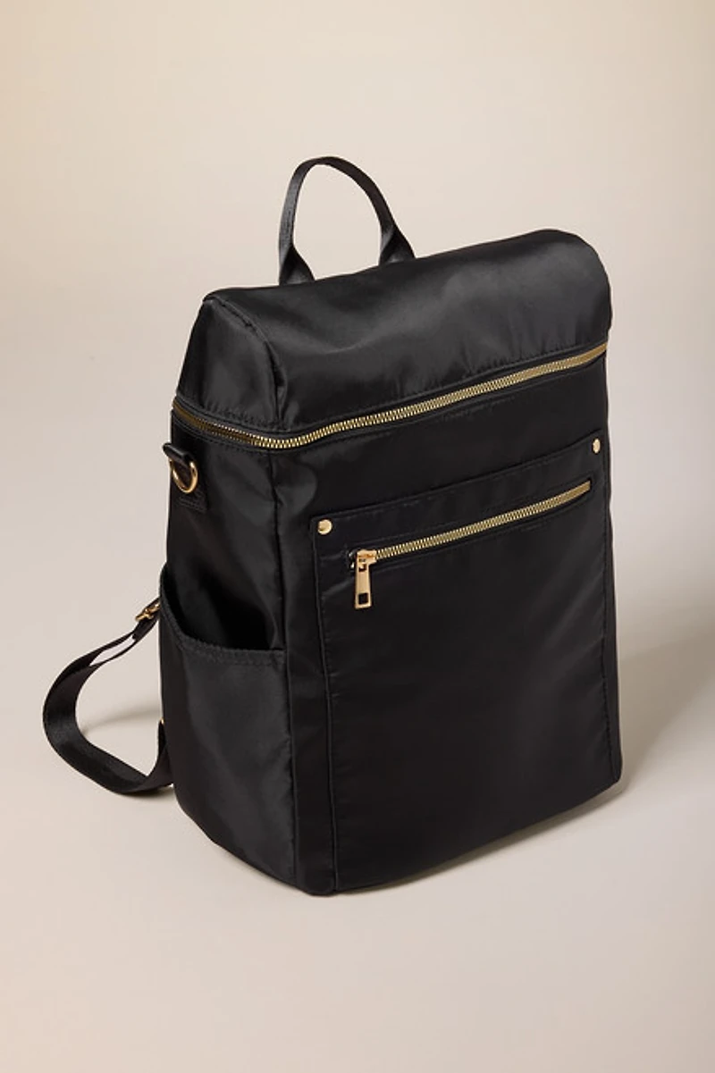 Mona Nylon Zipper Backpack