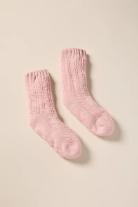 Carrie Cable Knit Slipper Socks