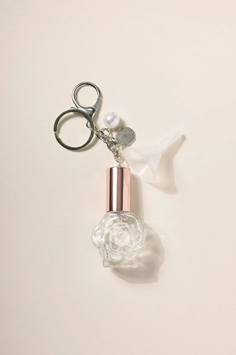 Rose Perfume Bottle Key Chain