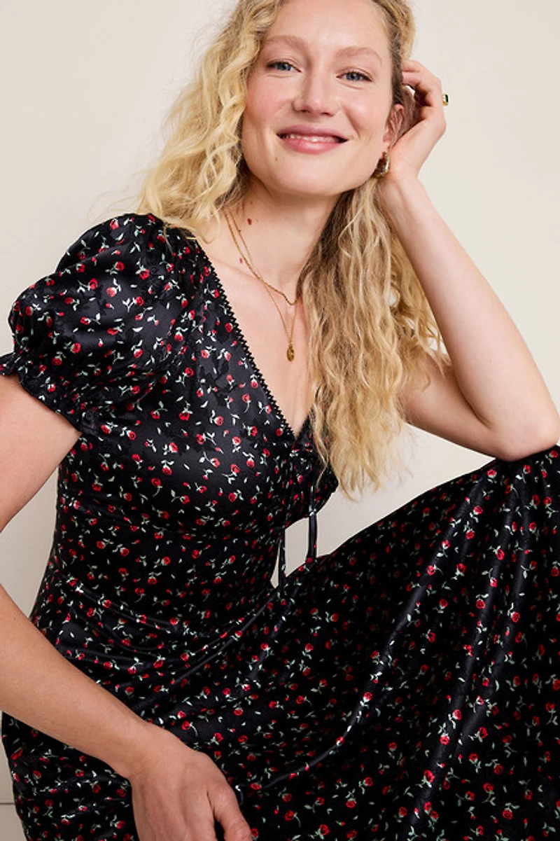 Mia Ditsy Floral Midi Dress