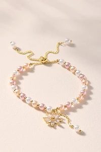 Eva Flower Charm Pull Tie Bracelet