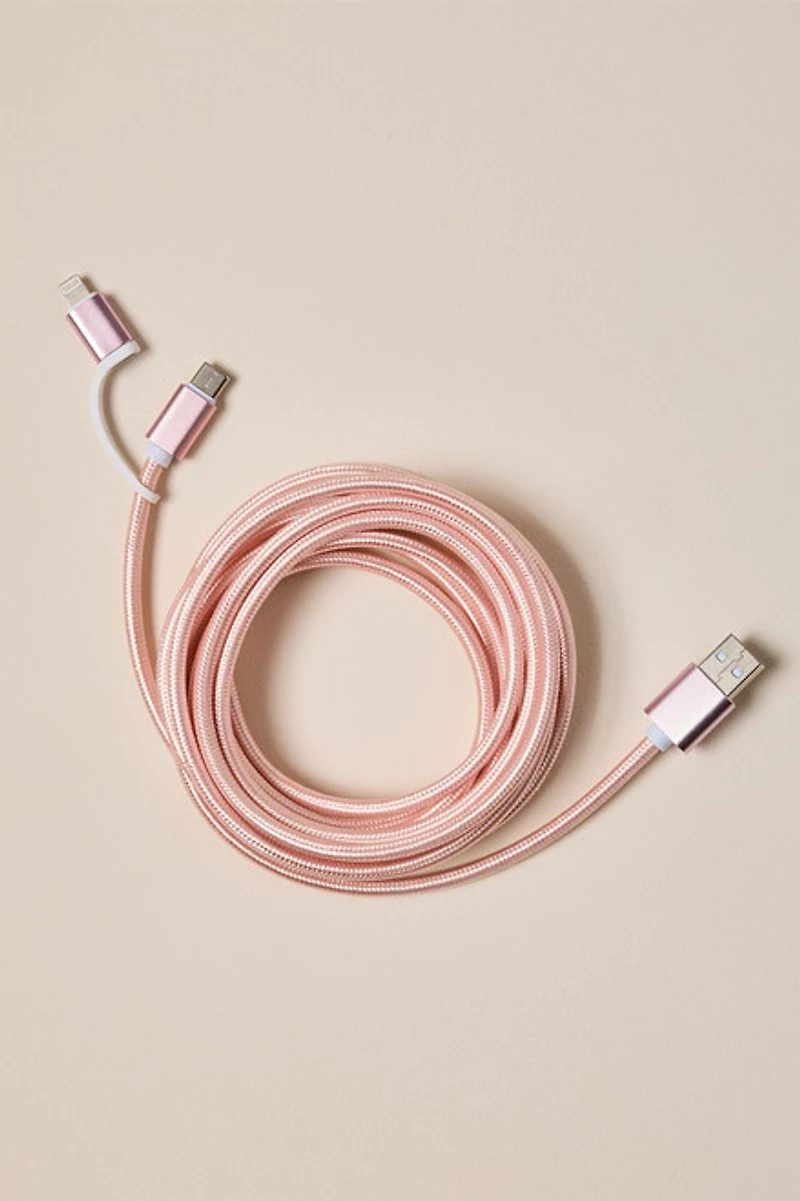 Blush Charging Cable With Adapter