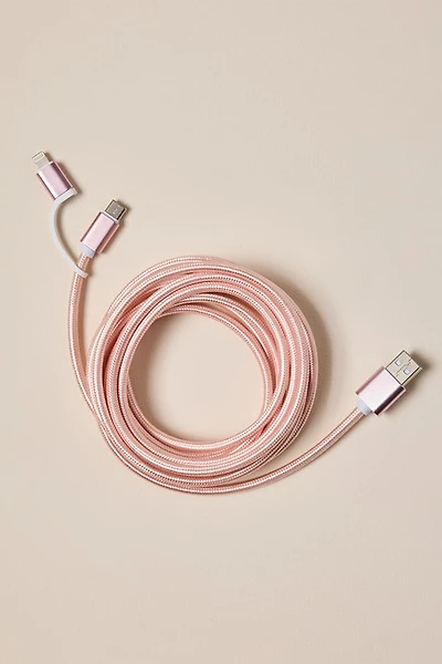 Blush Charging Cable With Adapter