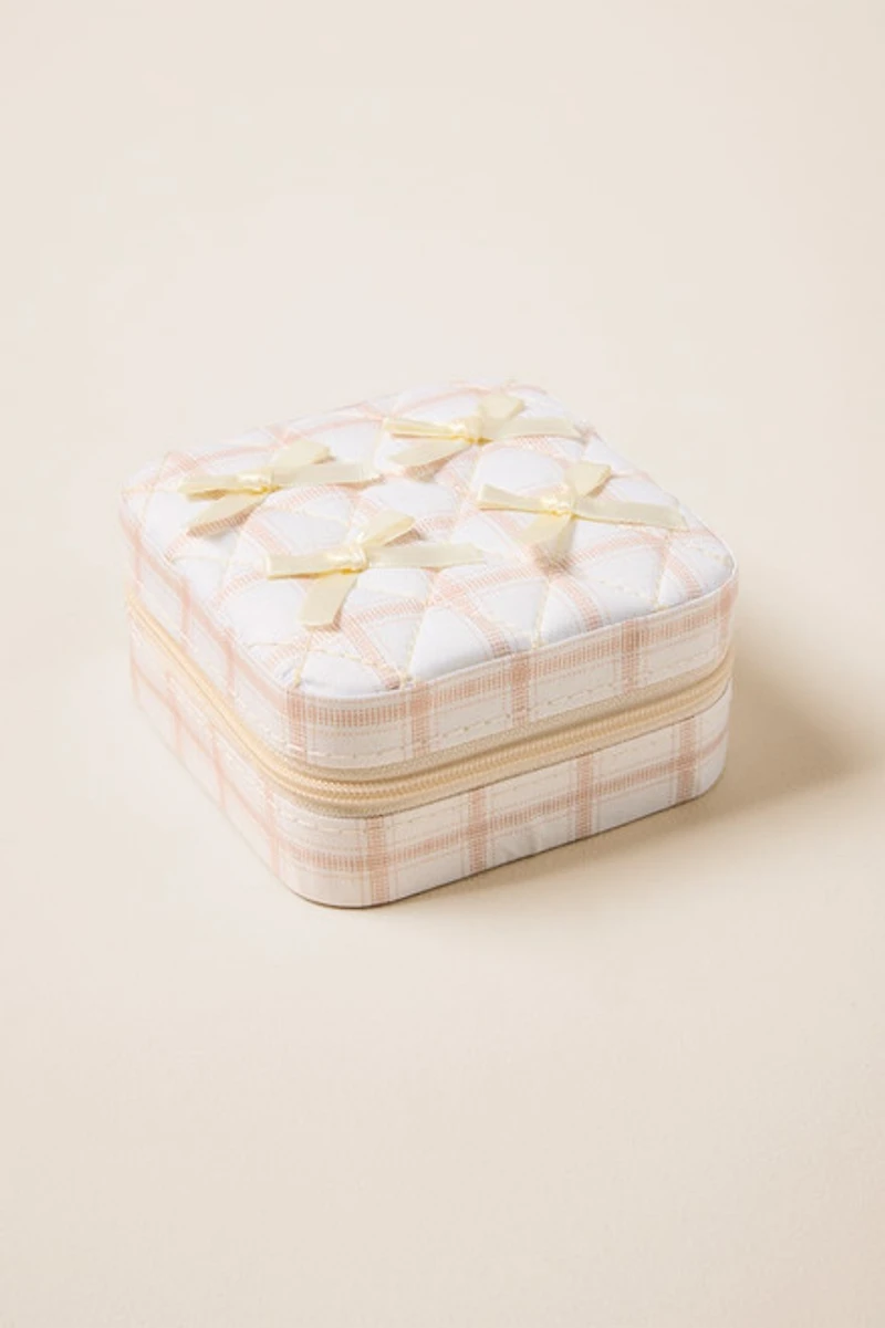 Rita Bow Plaid Jewelry Box
