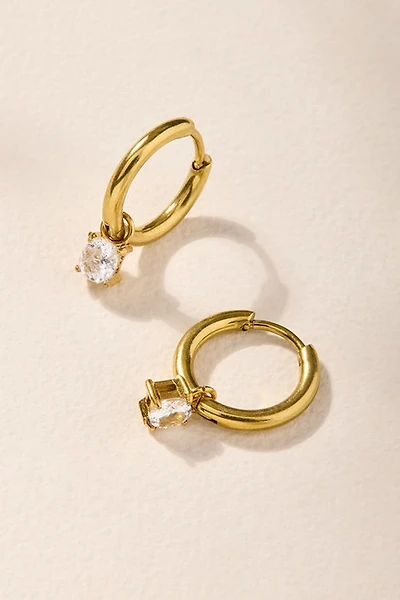 Kate Stainless Steel Gold Huggie Earrings