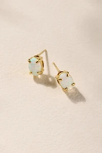 Julia Stainless Steel Opal Stud Earrings