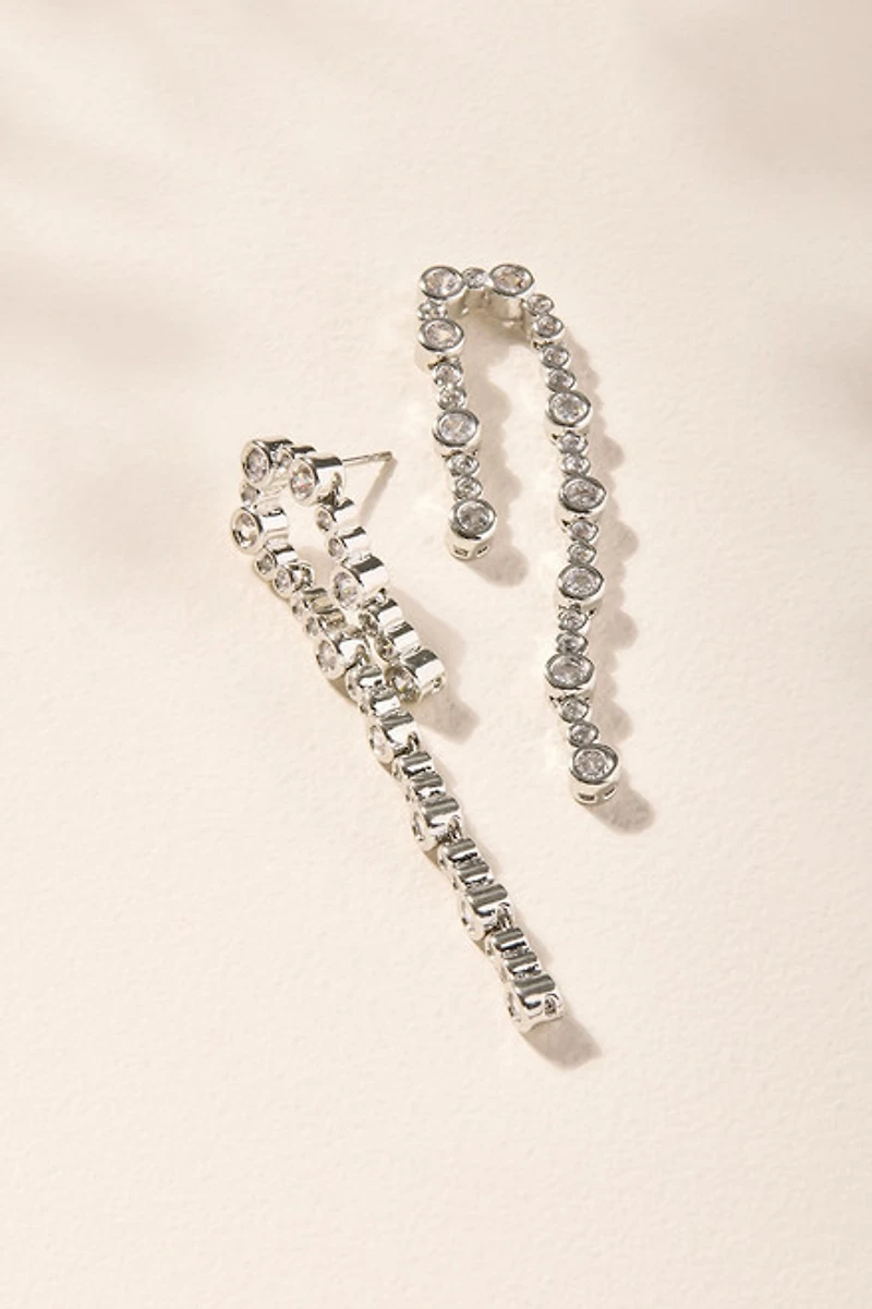 Mia Crystal Linear Drop Earrings