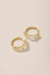 Ruth Gradiated Crystal Hoop Earrings
