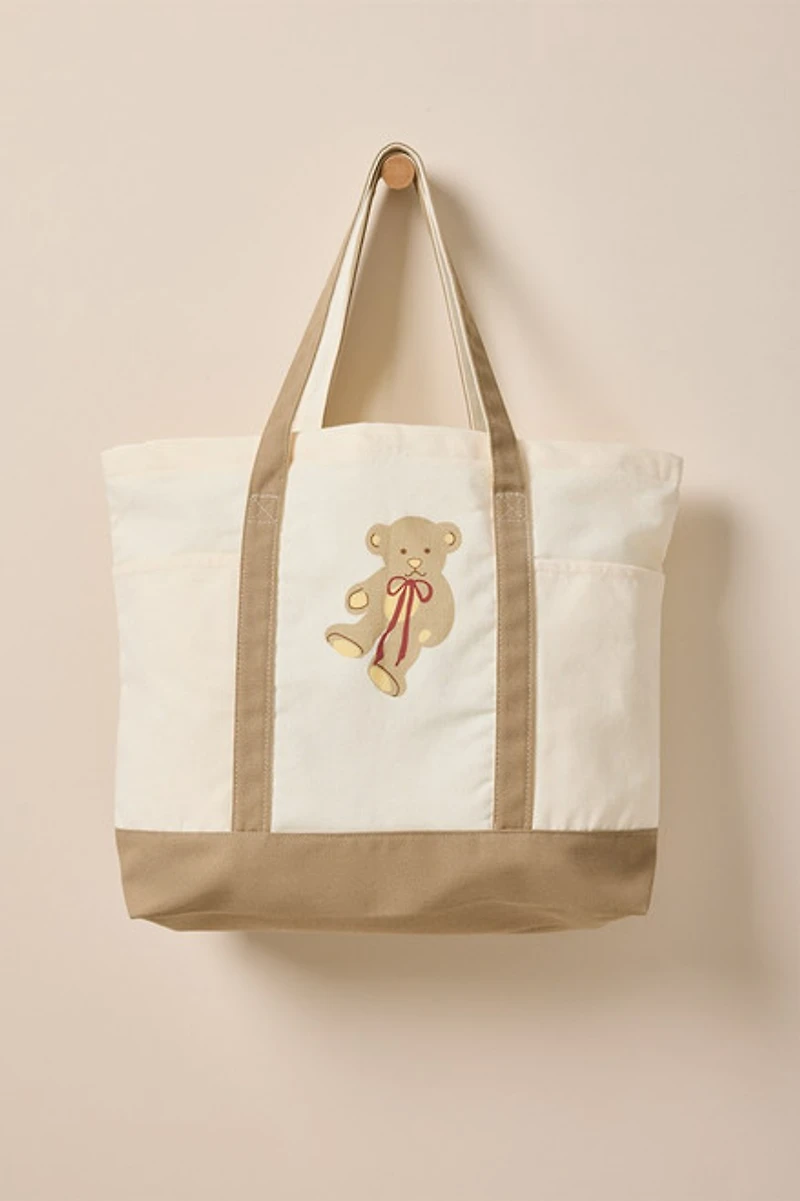Teddy Bear Canvas Tote Bag