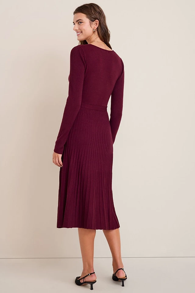 knit twist dress Fit & Flare Twist Front Lurex Knit Maxi Dress Black / XL