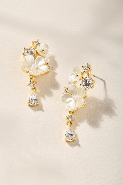 Luisa Linear Flower Drop Earrings