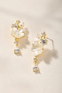 Luisa Linear Flower Drop Earrings