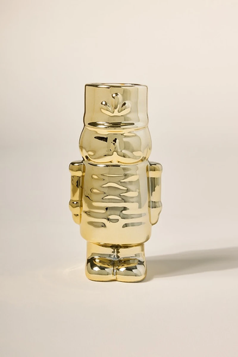 DW Home Festive Wreath Nutcracker Candle Jar 10oz