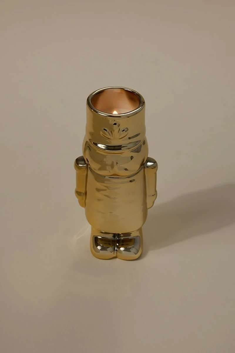 DW Home Festive Wreath Nutcracker Candle Jar 10oz