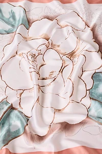 Kelly Rose Print Satin Scarf