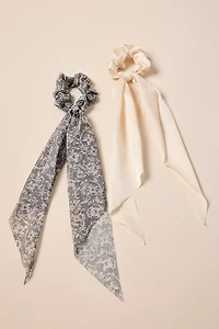 Lisa Satin Ponytail Scarf Set