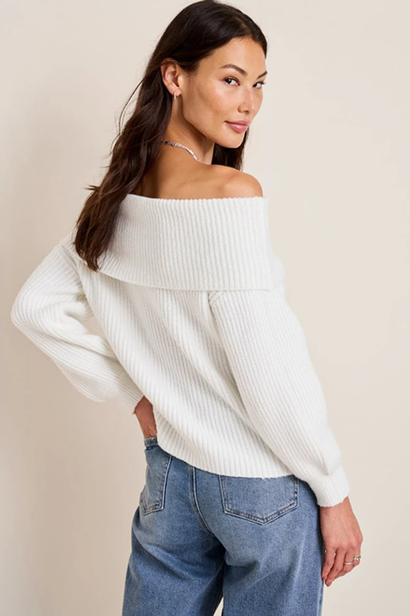 Patti Off Shoulder Pullover Sweater