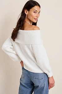 Patti Off Shoulder Pullover Sweater