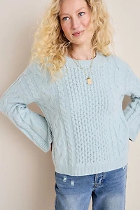 Lucia Cable Knit Pullover Sweater