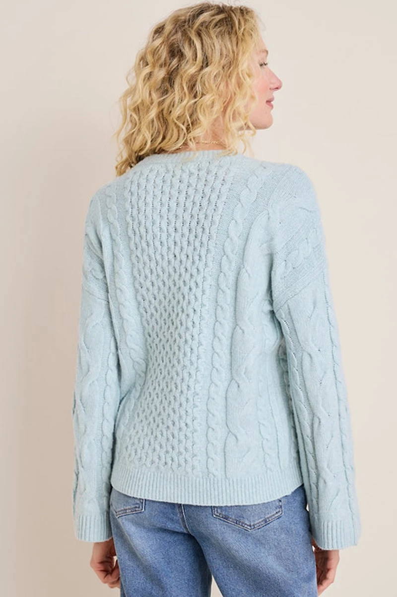 Lucia Cable Knit Pullover Sweater