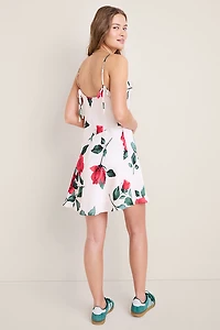 Emma Cowl Neck Floral Mini Dress