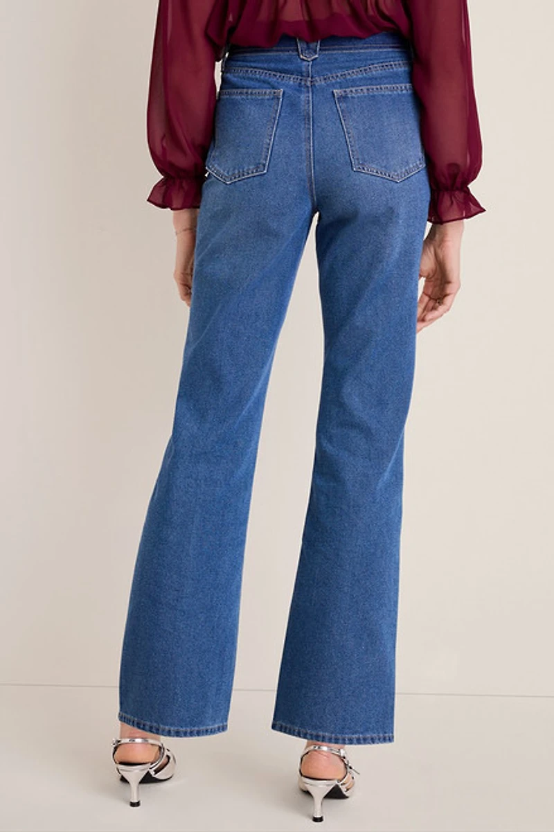 Sonia Belted Flare Jeans