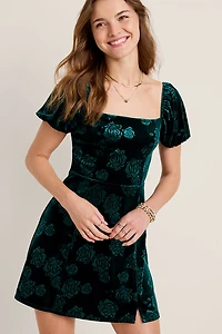 Tina Velvet Floral Mini Dress