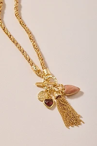 Alyson Rope Chain Charm Pendant Necklace