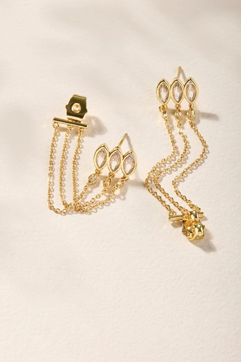 Rita Marquise Chain Drop Earrings