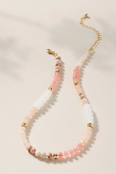 Raquel Single Strand Pink Beaded Necklace