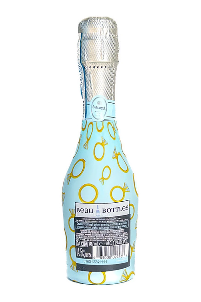 Beau Bottles Blue Engagement Ring Mini La Marca Edition Bottle Wrap