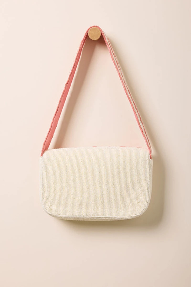 Eva Bow Beaded Shoulder Bag