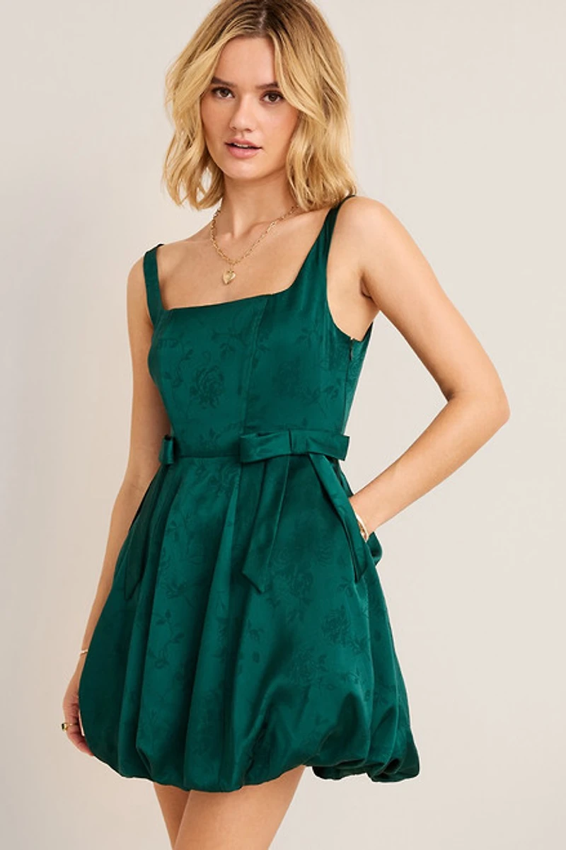 Elise Bubble Hem Mini Dress