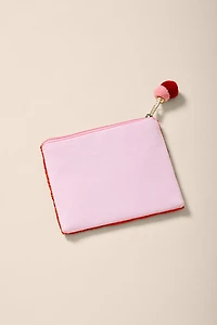 Cherry Heart Beaded Pouch