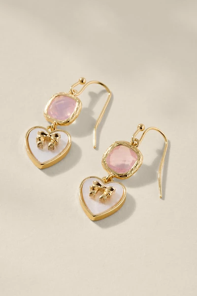 Lee Mop Heart Bow Drop Earrings