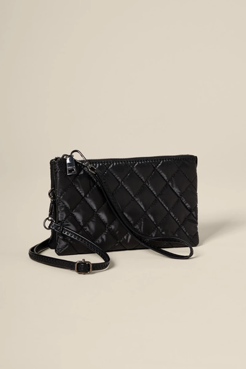 Mona Vegan Leather Black Wallet On A String