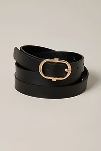 Betty Black Vegan Leather Belt