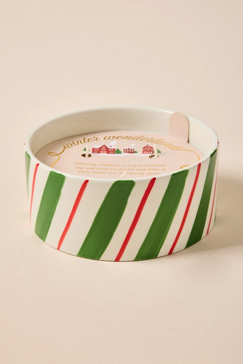 DW Home Winter Wonder Candy Stripe Jar 12oz