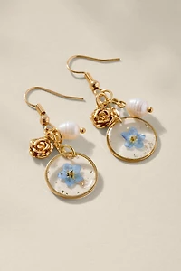 Petra Pressed Flower Drop Earrings