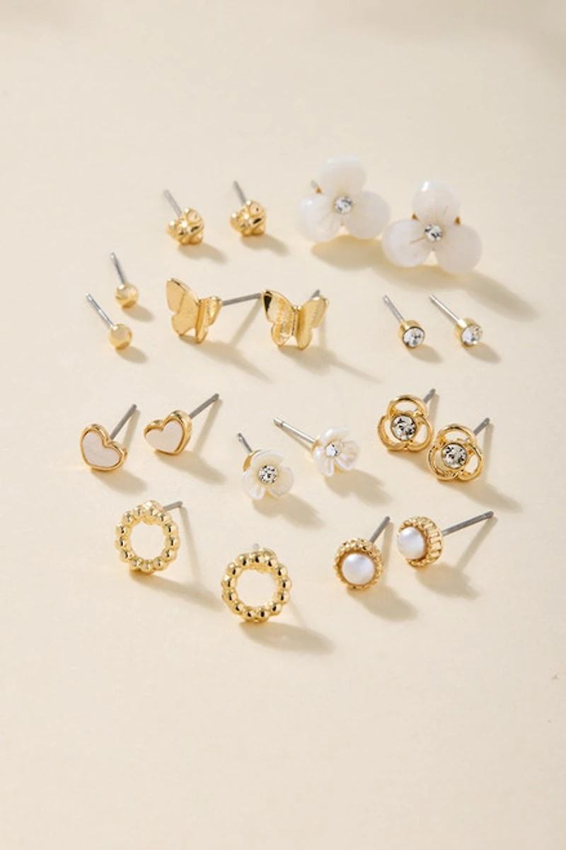 Liz Mixed Style Earring Set
