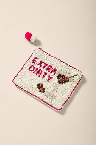 Extra Dirty Martini Beaded Pouch